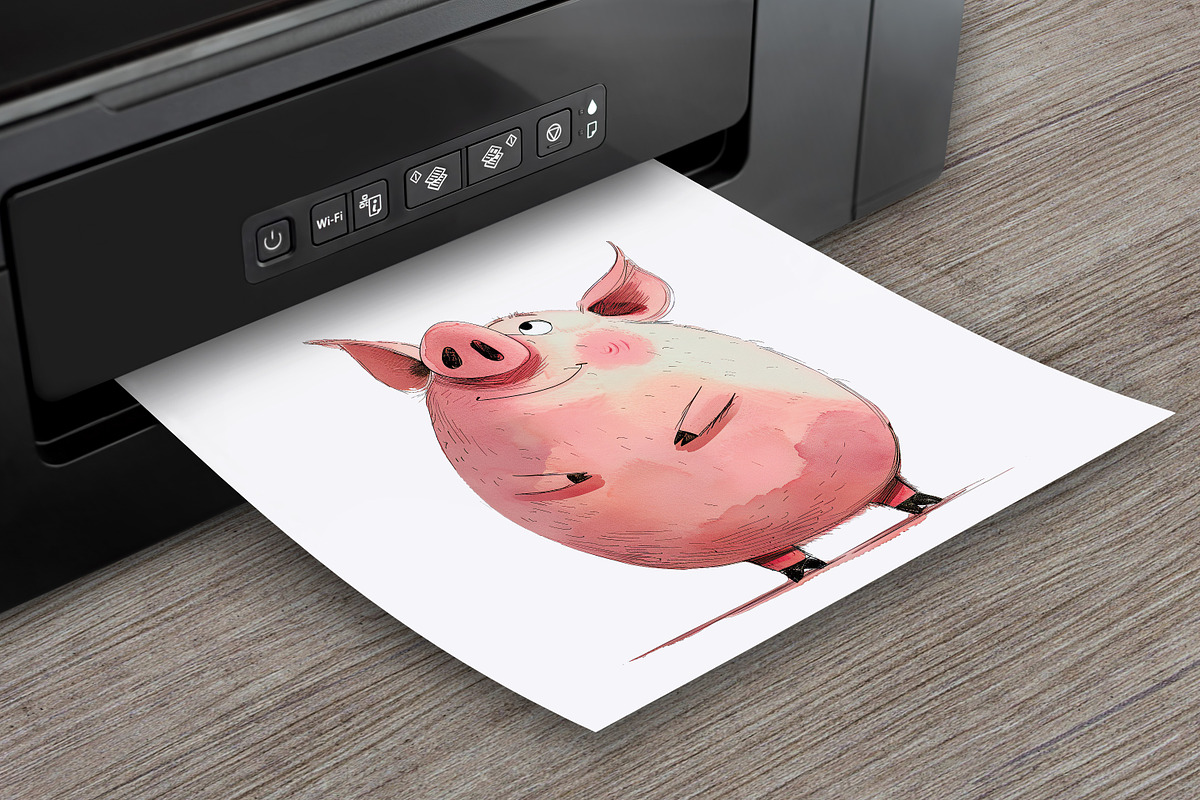 Quirky Pig clipart, an Animal Illustration by PaintPixelCo (Photo 8 of 9)