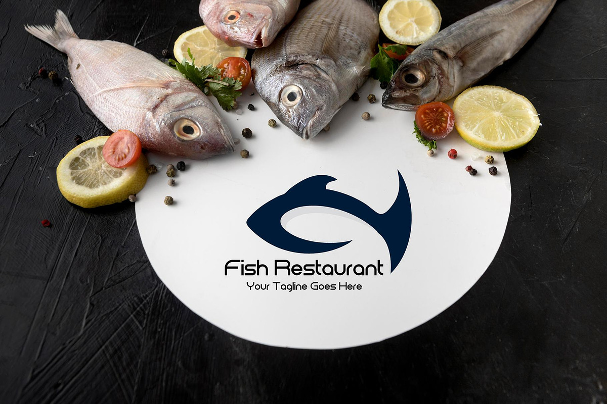 Modern Fish Restaurant Logo, a Branding & Logo Template by YUDesignStore (Photo 2 of 12)