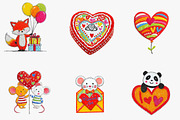 Vintage Cute Valentine's Day Clipart, an Illustration by CreationArt (Thumbnail 4 of 7)
