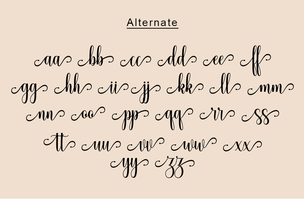 Willona, a Script Font by Nurul_kamal (Photo 9 of 10)