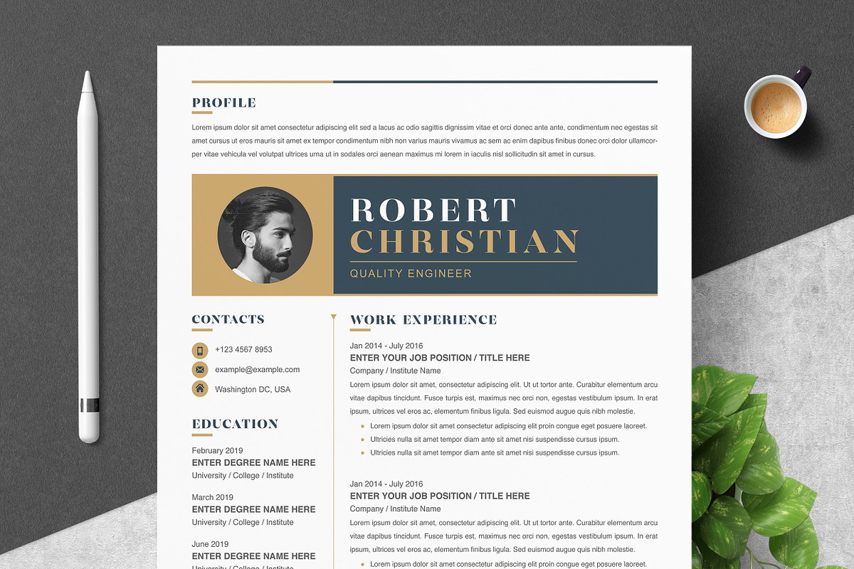 Resume Template for Microsoft Word, a Resume Template by ResumeInventor