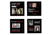 Black NewYear 2027 Social Media Post, a Social Media Template by ContestDesign (Thumbnail 3 of 4)