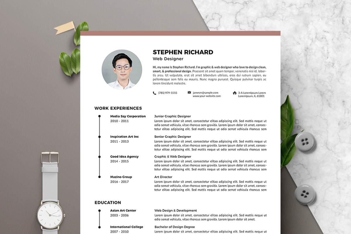 Vol.53 Resume & CV Template, a Resume Template by Hito Graphic (Photo 2 of 8)