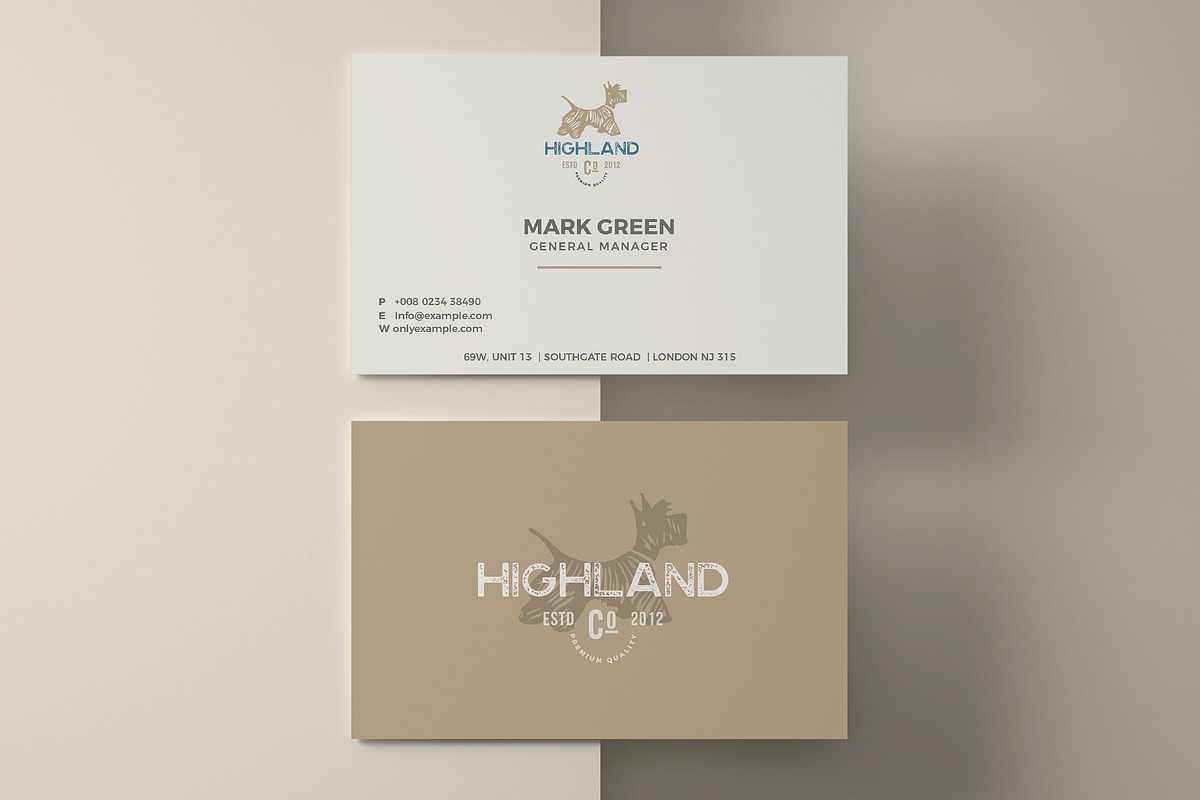 Dog vintage logo + business card, a Branding & Logo Template by Nues Design (Photo 2 of 2)