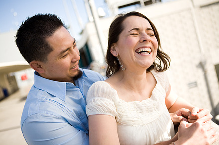 Engagement Couple Laughing