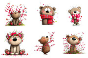 Whimsical Spring Teddy Bear Clipart, an Illustration by CreationArt (Thumbnail 5 of 7)