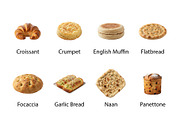 Artisan Breads & Bakery - PNG BUNDLE, an Object Graphic by Nurlan's shop (Thumbnail 3 of 4)