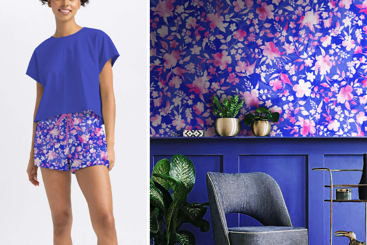 Pink Watercolor Floral Seamless, a Pattern Graphic by Gullenda (Photo 6 of 6)
