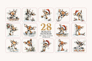 Peeking Reindeer Clipart Bundle | 28, an Animal Illustration by Bijou Bay (Thumbnail 2 of 3)
