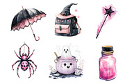 Cute Witchy Autumn Clipart PNG, an Illustration by Dream Creation (Thumbnail 4 of 7)