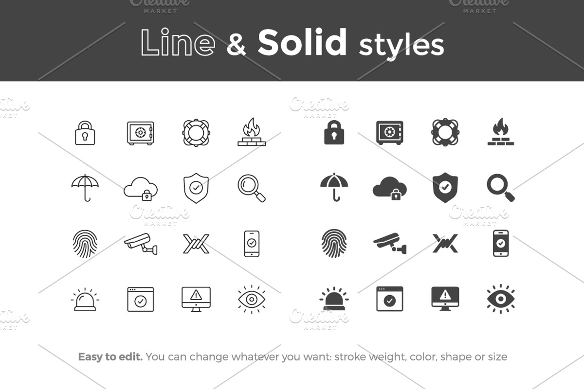 Protection and Security Icons preview 2