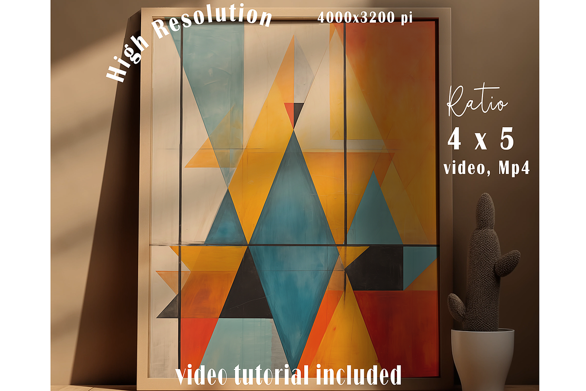 4:5 Vertical Frame PSD Mockup Video, a Print Template by Pixelkrafter (Photo 3 of 4)