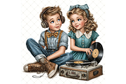 Record Playing Clipart JPG, a Person Illustration by Memories By Lea (Thumbnail 12 of 17)