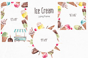 Watercolor Ice Cream Collection, a Food Illustration by YuliyaArtGarden (Thumbnail 6 of 11)
