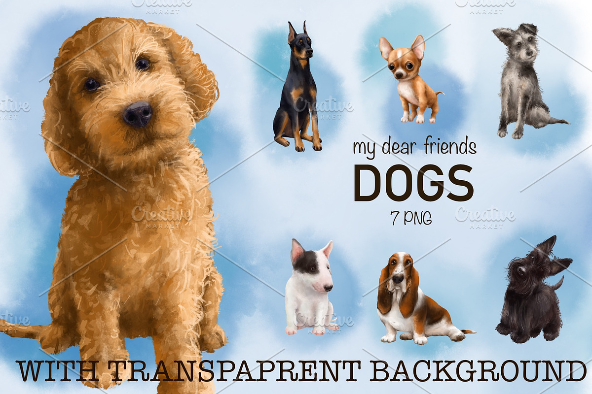 Dog breeds collection, an Animal Illustration by sheincar (Photo 1 of 4)