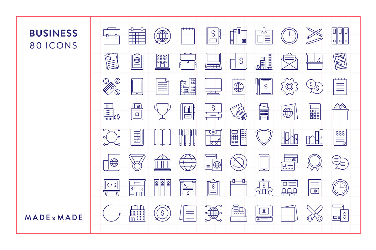 Business Line Icons, an Outline Icon by Made by Made (Photo 5 of 6)