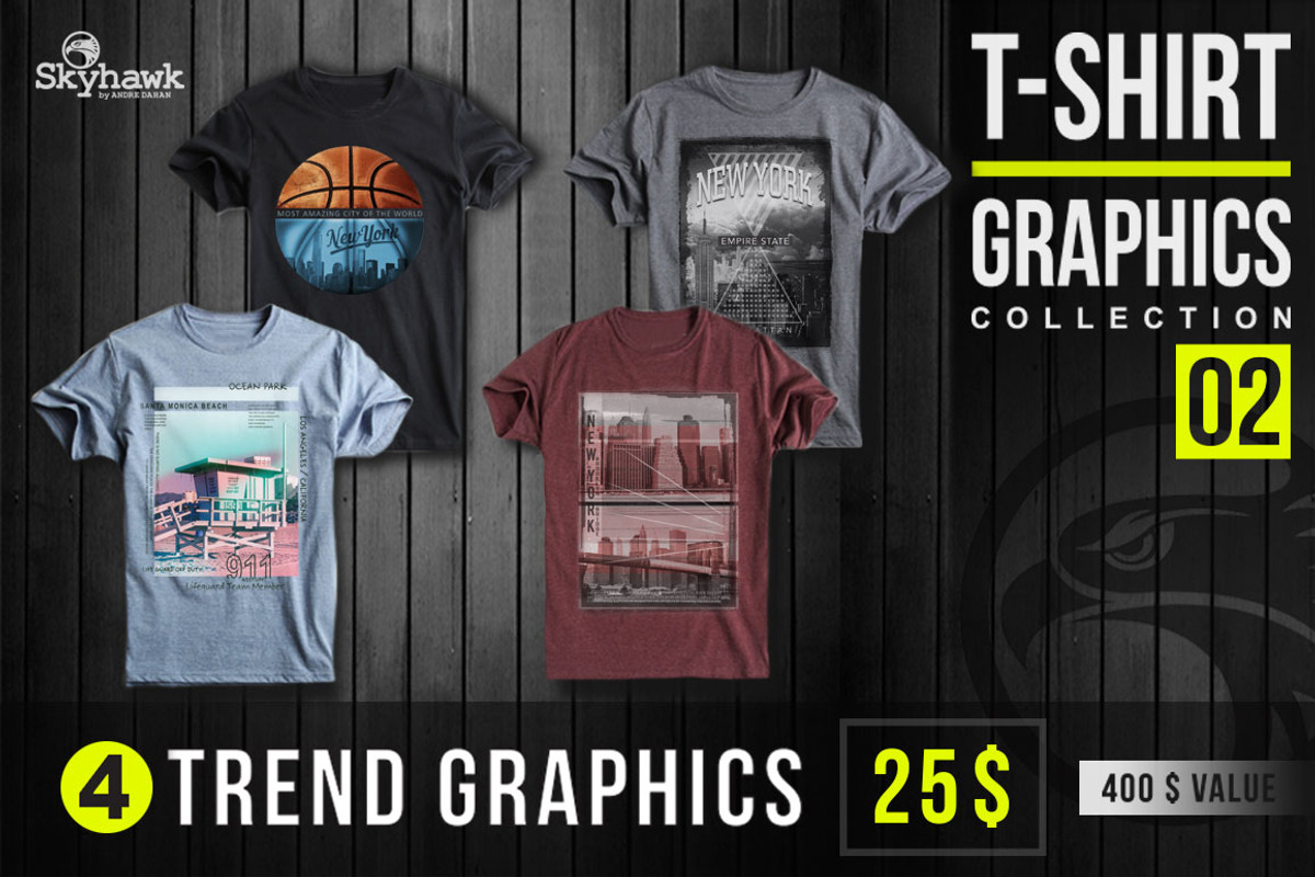 Tee shirts trend graphics, an Illustration by Skyhawk (Photo 1 of 2)