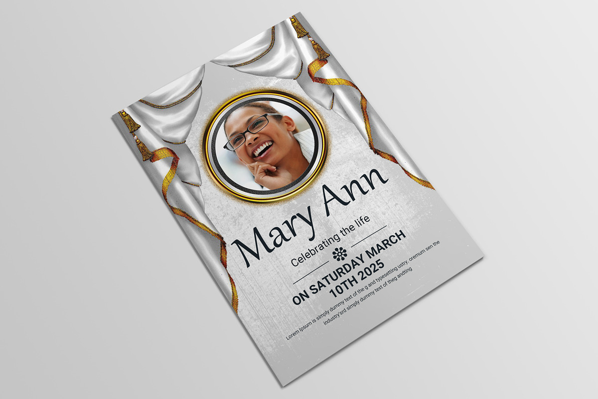 Funeral Program Template, a Brochure Template by AfzaalGraphics (Photo 6 of 6)