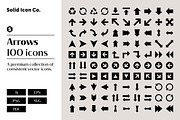 Arrows Icons, a Solid Icon by Solid Icon Co (Thumbnail 1 of 6)