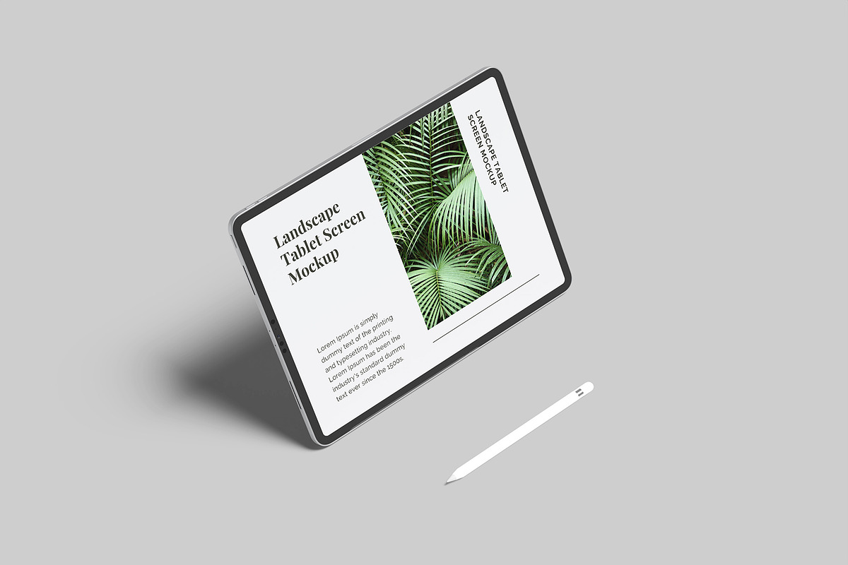 Landscape Tablet Screen Mockup, an iPad Mockup by Graphiculon (Photo 5 of 11)