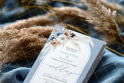 Blue 5x7 Invitation card mockup PSD, an Advertising Mockup by Blush Roses Print (Thumbnail 4 of 8)