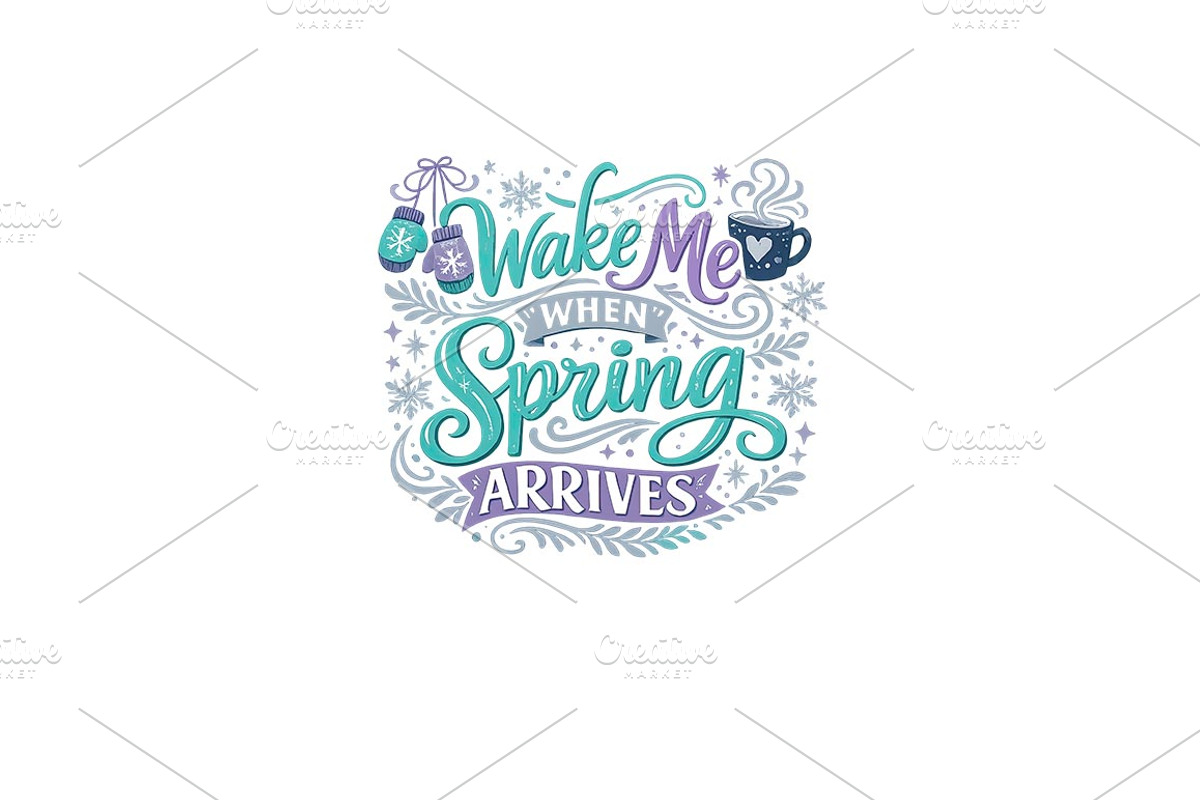 Wake Me When Spring Arrives Wall Art, a Background Graphic by LaseredNinja (Photo 1 of 3)