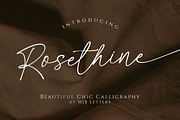 Rosethine | Chic Calligraphy, a Script Font by MJB Letters (Thumbnail 1 of 10)