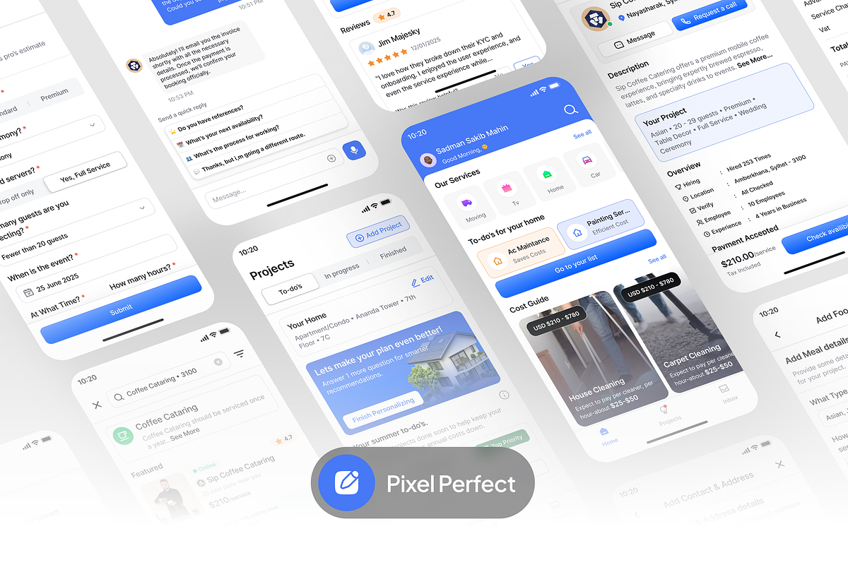 FixWheel - Home Service App Ui Kit, an UI Kit Template by floxui (Photo 5 of 9)