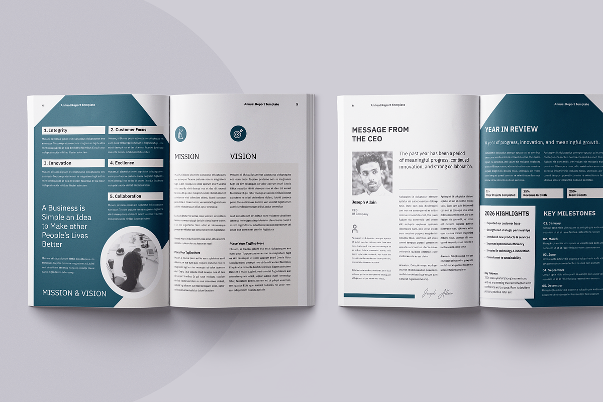 Annual Report Template | Canva, a Brochure Template by ArtisticLand (Photo 5 of 11)