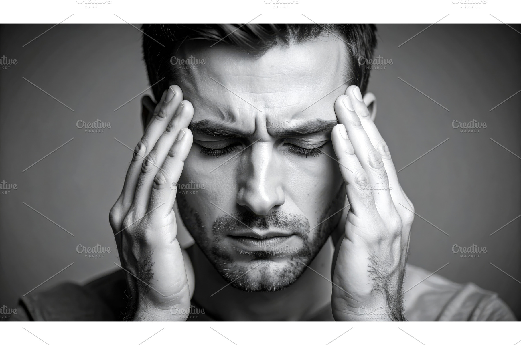Man with eyes closed and hands on, a Person Photo by Igor Tichonow
