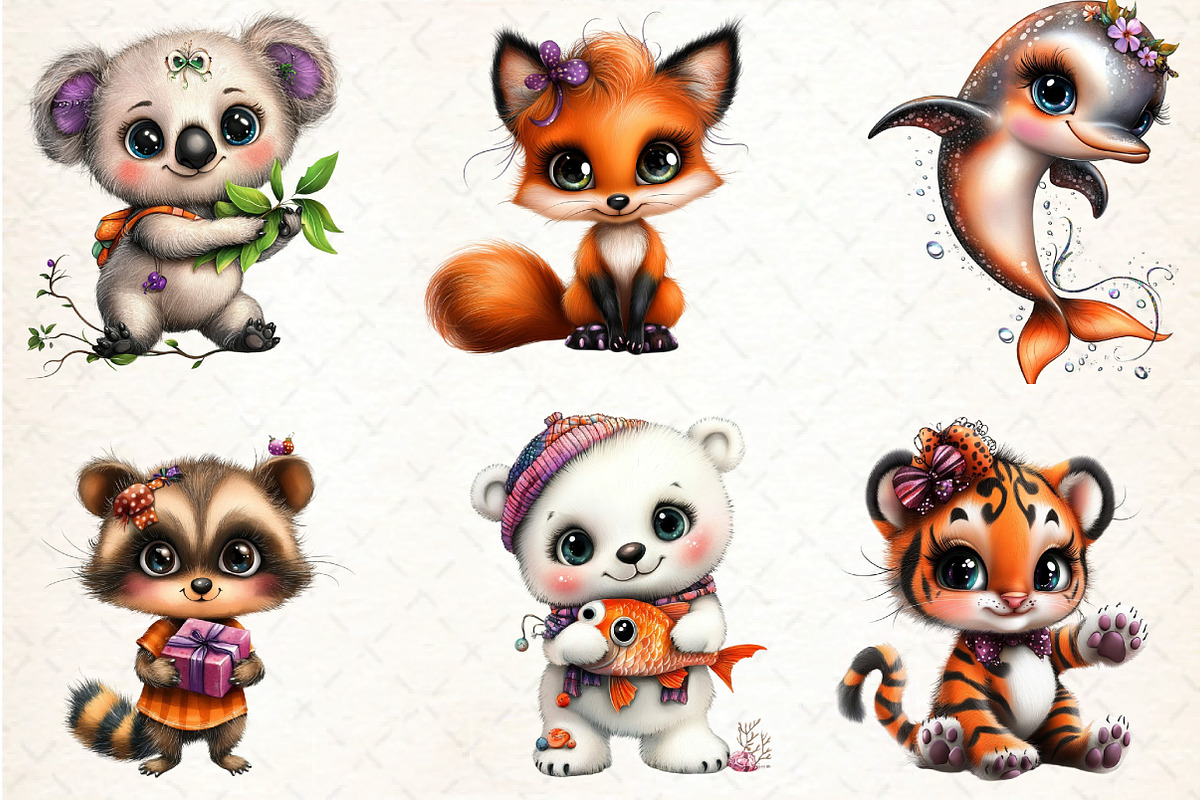 Adorable Animal World Clipart, an Illustration by DreamCafeArt (Photo 3 of 8)