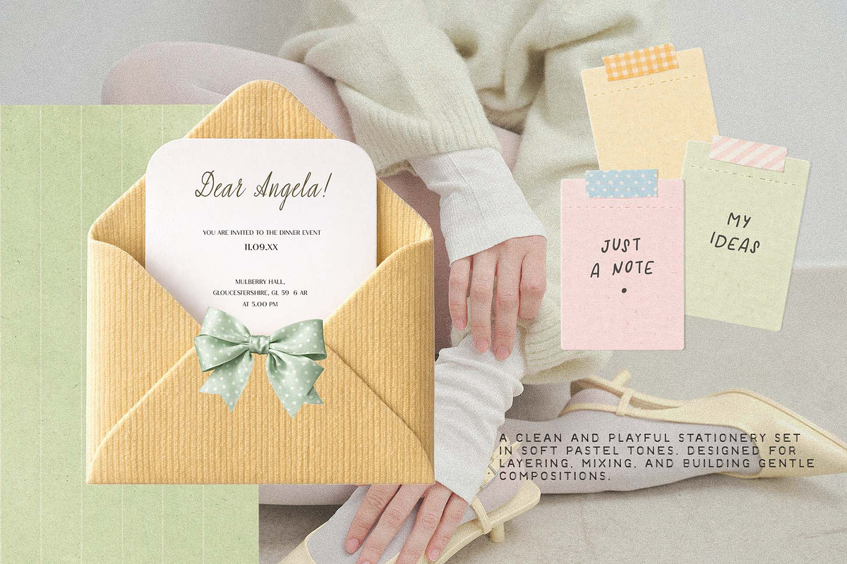 Playful Pastel Stationery, an Object Graphic by DigARTbyHavroshka (Photo 7 of 12)