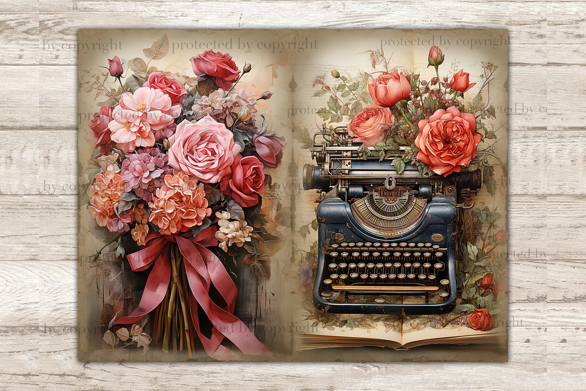 Victorian Valentine Day Junk Journal, a Decorative Illustration by GlamArtZhanna (Photo 9 of 9)