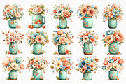 Watercolor Spring Mason Jar Clipart, an Illustration by Craft Nest (Thumbnail 6 of 12)