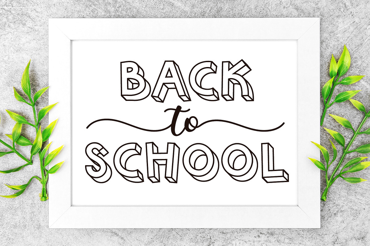 Hello Outline - Cute Outline 3D Font, a Handwritten Font by Airotype (Photo 5 of 9)