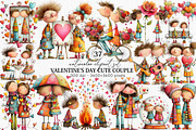 Whimsical Valentine's Day Couple, an Illustration by Canvas Craft (Thumbnail 1 of 6)
