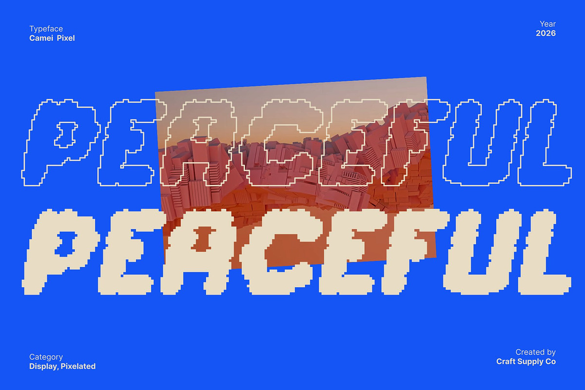 Camei Pixel, a Sans Serif Font by Craft Supply Co. (Photo 4 of 8)