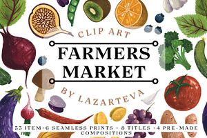 Organic Food Clipart & Branding