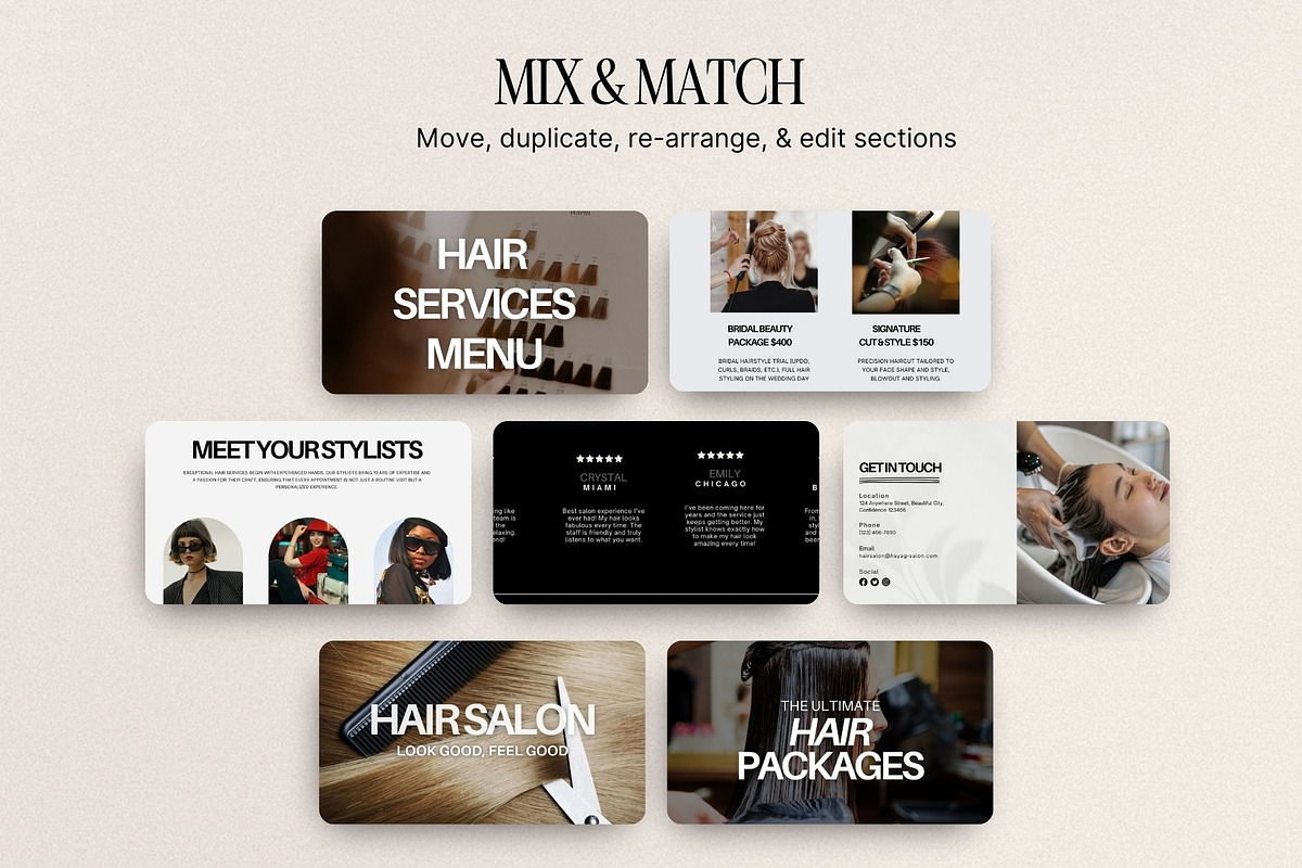 Hairstylist Website Template preview 8