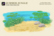 SUMMER Environment Procreate brushes, a Brush Add-On by Spark Studio Brushes (Thumbnail 7 of 8)