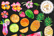 Tropical Summer Clip Art, a Texture Illustration by Download Graphic Art (Thumbnail 2 of 6)