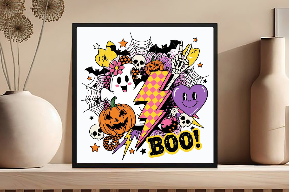 Retro Halloween PNG Sublimation, an Illustration by DreamCafeArt (Photo 3 of 7)