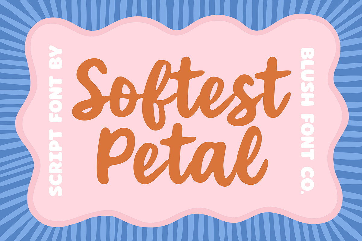 SOFTEST PETAL Vintage Brush Font, a Script Font by Blush Font Co. (Photo 1 of 6)