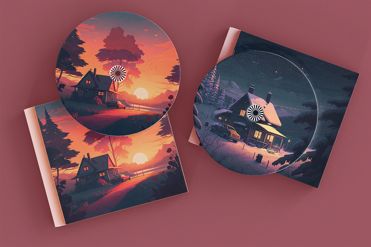 Lofi Music Album Covers Artworks, a Wallpaper Graphic by Cam' Studio (Photo 4 of 7)