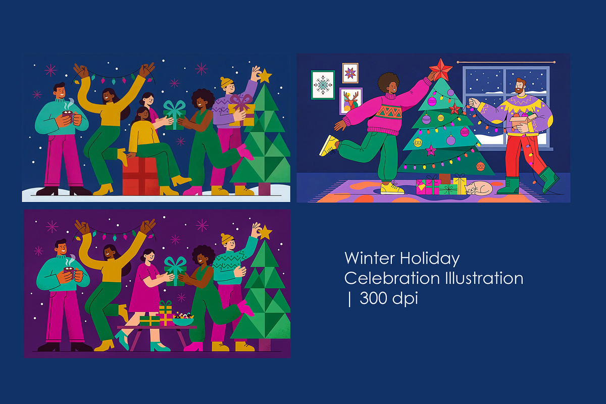 Winter Holiday, a Seasonal Illustration by StockVerse Creative (Photo 1 of 4)
