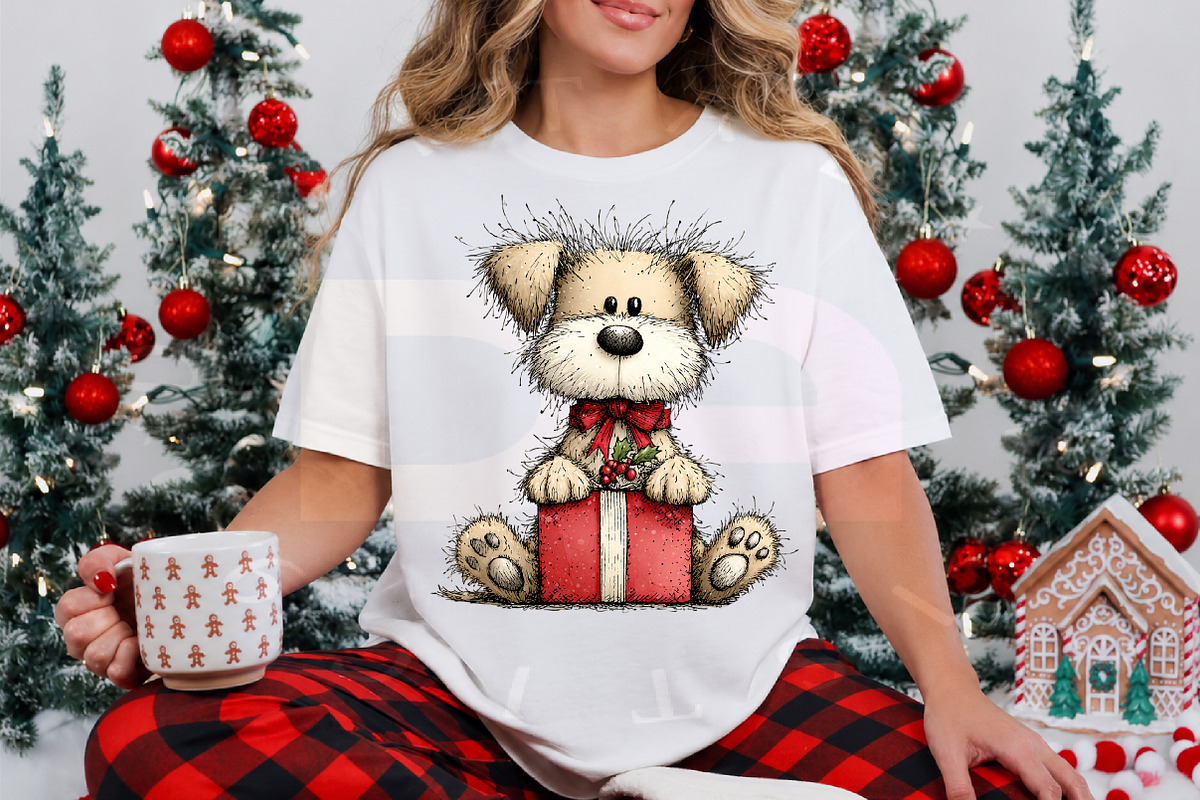 Watercolor Christmas Dog Clipart PNG, a Transportation Illustration by Digital Artistic99 (Photo 6 of 8)