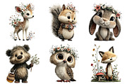 Whimsical Animale Clipart PNG, an Illustration by Daily.Designs (Thumbnail 2 of 5)