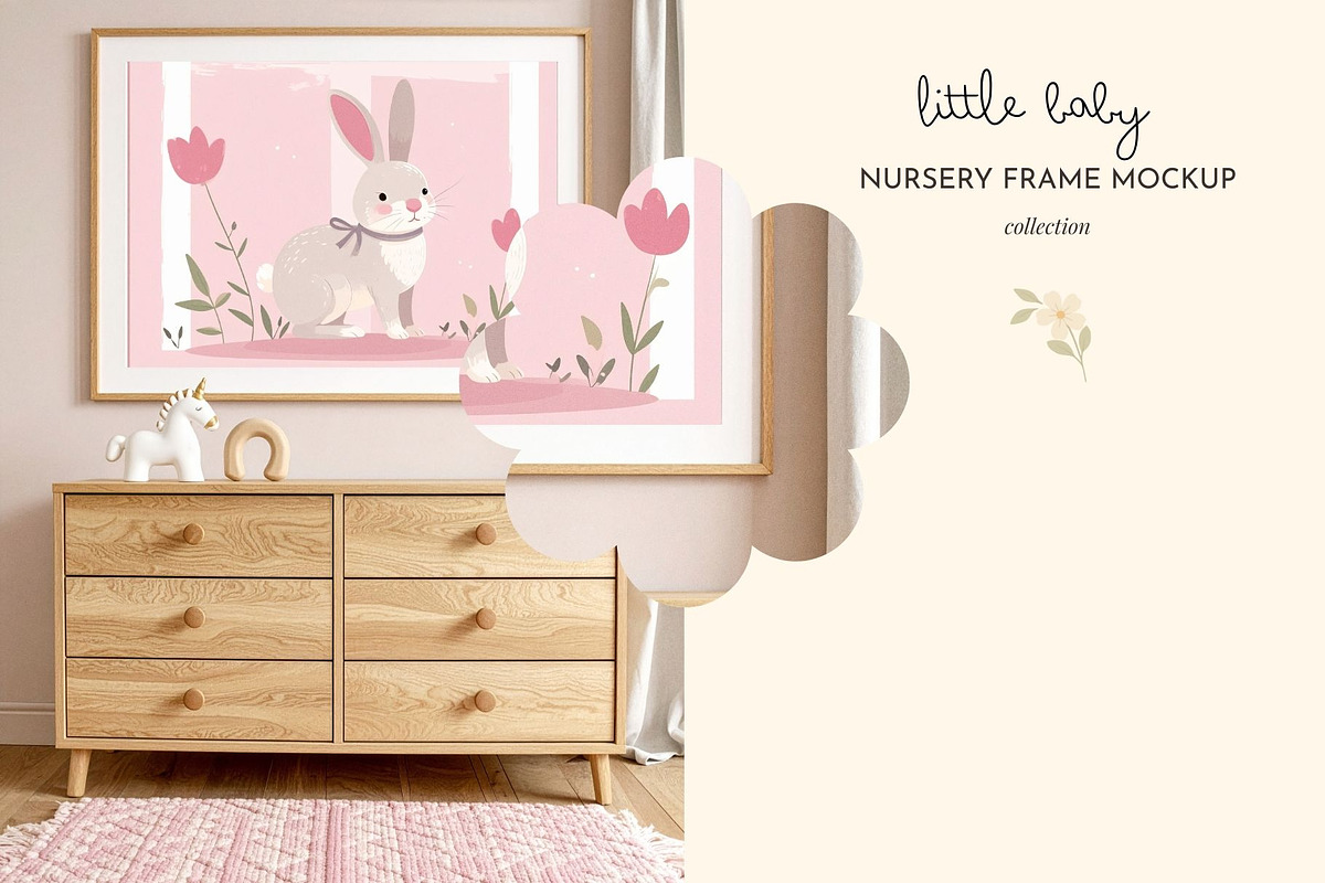 Girls Bedroom Frame Mockup, a Household Mockup by Coco & Cub Studio (Photo 3 of 5)