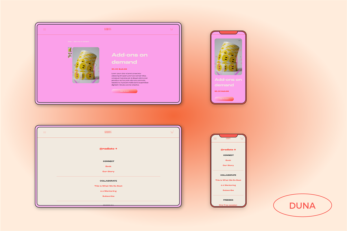 Squarespace 7.1 Template: Radiate ⓪, a Websites & App Template by dunagency (Photo 8 of 9)