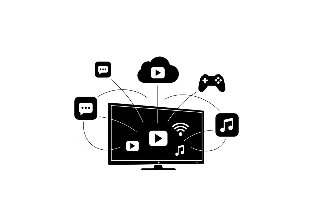 Smart TV Multimedia Hub Icons, a Graphic by hafijul (Photo 11 of 15)